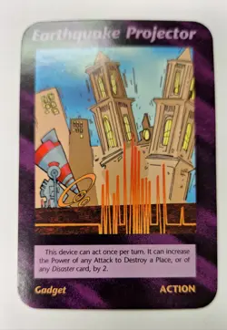 Earthquake Projector Card Unlimited INWO Illuminati New World Order Game - Image 1