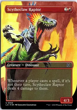 Scytheclaw Raptor (Borderless) U The Lost Caverns of Ixalan 323 LP Foil Magic - Image 1