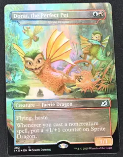 Dorat, the Perfect Pet - Sprite Dragon #382 Foil Ikoria MTG NM - Image 1