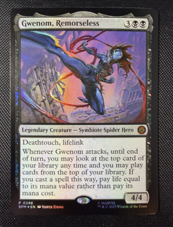 MTG Gwenom Remorseless P 286 Foil Spider-Man Exclusive Promo Mythic Legendary NM - Image 1