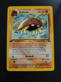 Pokemon Card 1ST EDITION Fossil Set 1999 - Kabuto 50/62 - Image 1