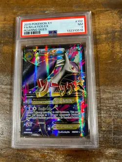 POKEMON 2015 XY Roaring Skies Full Art M LATIOS EX #102 PSA 7 RARE Mega - Image 1