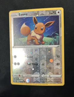 Swirl Eevee Cosmos Reverse Holo 130/185 Pokemon Card Promo LP Vivid Voltage - Image 1