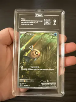 Feebas 198/191 Illustration Rare 2024 Pokemon Surging Sparks TAG 9 Mint - Image 3