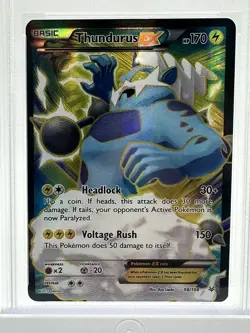 PSA 8 Pokemon Thundurus EX 98/108 Roaring Skies XY PSA 8 - Image 3