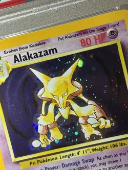2000 POKEMON BASE SET 2 #1 ALAKAZAM-HOLO PSA 9 With DBL SWIRL?? - Image 3