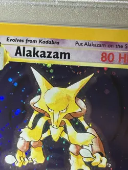 2000 POKEMON BASE SET 2 #1 ALAKAZAM-HOLO PSA 9 With DBL SWIRL?? - Image 5