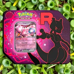Pokemon TCG Team Rocket Mewtwo ex Tin - 5 Boosters + Promo - Factory Sealed - Image 1