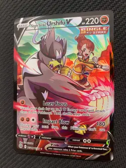 Single Strike Urshifu V TG18/TG30 Pokemon Card - Sw&Sh Brilliant Stars set - NM - Image 2