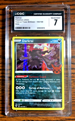 Darkrai Holo Promo #105 - CGC NEAR MINT 7 - 2022 Trick or Trade - Pokemon TCG - Image 1