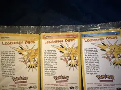 Pokemon Cards Sealed Legendary Birds Promo 3Set Zapdos Articuno Moltres 2000 - Image 1