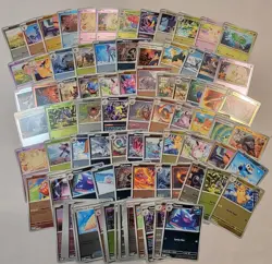 2025 Pokemon Phantasmal Flames Base Reverse Holo Foil Lot of 100 Cards TCG NM - Image 1
