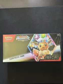Pokemon Prismatic Evolutions Surprise box Sealed New check Photos TCG 4 boosters - Image 1