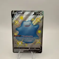 Ditto V SHINY SV118/SV122 Shining Fates NM Full Art Ultra Rare Pokemon Card - Image 1