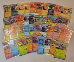 2025 Pokemon Phantasmal Flames Base Holo Lot of 35 Common Uncommon TCG Cards - Image 1