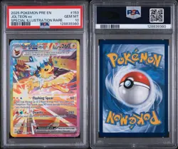 2025 POKEMON PRISMATIC EVOLUTIONS SPECIAL ILLUSTRATION RARE JOLTEON EX PSA 10 - Image 1