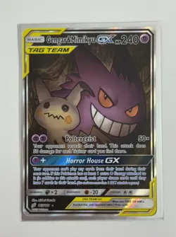 Pokemon 2019 Team Up Gengar & Mimikyu GX 165/181 Alt Art Tag Team Ultra Rare - Image 1