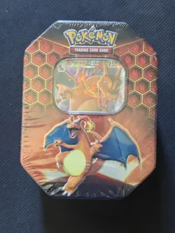 Pokemon Hidden Fates Charizard GX Tin Unlimited Print Sun and Moon NEW SEALED - Image 1