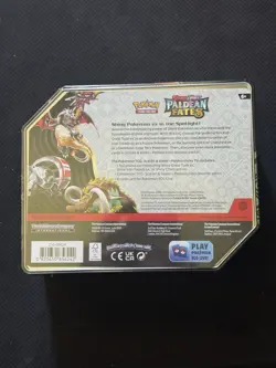Pokemon Paldean Fates Tin 5 booster packs scarlet and violet NEW SEALED TCG - Image 3