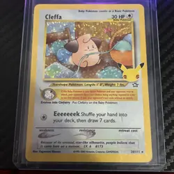 HOLO Cleffa 20/111 - NM / M - Pokemon 25th Celebrations Secret Rare Classic Card - Image 2