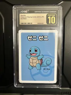 CGC Pristine 10 Squirtle Old Maid 2019 Japanese Pokemon Playing Cards - Image 1
