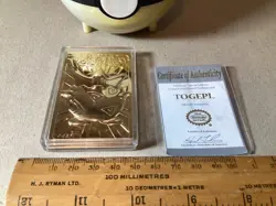 Pokemon 1999 Vintage 24K Gold Plated Togepi Card Burger King Limited Edition - Image 2
