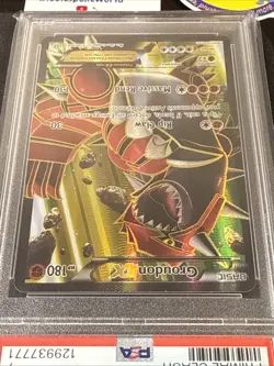 2015 POKEMON XY PRIMAL CLASH #150 FULL ART/GROUDON EX PSA 7 - Image 5