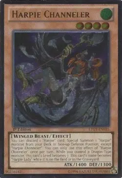 Yugioh! LP Harpie Channeler - LTGY-EN035 - Ultimate Rare - 1st Edition Lightly P - Image 1