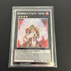Brotherhood Of The Fire Fist - Tiger King CT11-EN001 Platinum Secret Rare LTD NM - Image 1