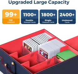 Card Deck Box for MTG with Small Case, 1800+ Commander Trading Card Storage Box - Image 2