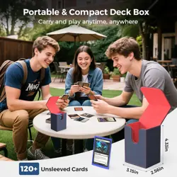 Card Deck Box for MTG with Small Case, 1800+ Commander Trading Card Storage Box - Image 3