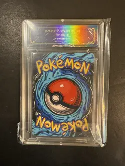 Pokemon Chinese Comic Art card Metal slab Chikorita Full Art Holo Rare Graded - Image 2