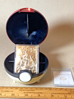 Rare 1999 Burger King Nintendo Pokemon 23K Gold Plated CHARIZARD Trading Card. - Image 1
