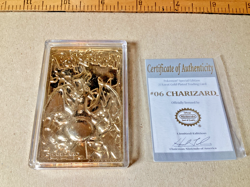 Rare 1999 Burger King Nintendo Pokemon 23K Gold Plated CHARIZARD Trading Card. - Image 3