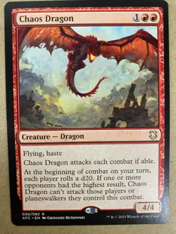 MTG 1x Chaos Dragon 30 Commander Adventures in the Forgotten Realms Magic x1 NM - Image 1