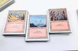 MTG Lot of 500+ Basic Lands - Revised (3rd Ed) 1994 - NM /LP - VTG Cube Mana Set - Image 5