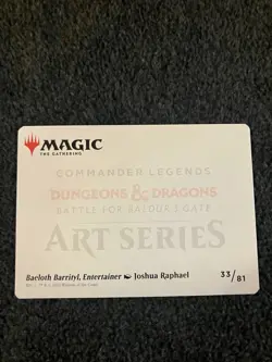Magic The Gathering MTG - Baeloth Barrityl, Entertainer Art Series - CLB - Image 2