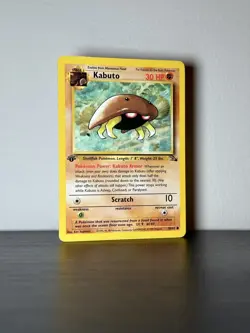 Pokemon TCG Kabuto Fossil 50 Regular 1999-2000 Wizards Base Set Copyright Common - Image 1