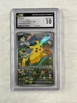2024 Pokemon Pikachu Black Star Promo Adventure Chest 088 CGC 10 Free Shipping - Image 1