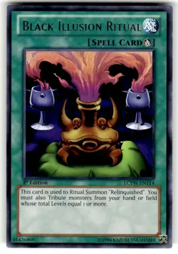 Yugioh Black Illusion Ritual LCYW-EN114 Rare 1st Edition NM - Image 1