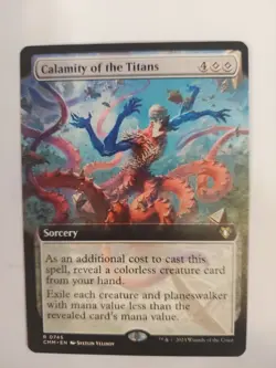 MTG - Calamity of the Titans - R - CMM - Ext Art - 745 - Image 1