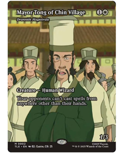 Drannith Magistrate - Mayor Tong of Chin Village - Borderless Avatar MTG - Image 1