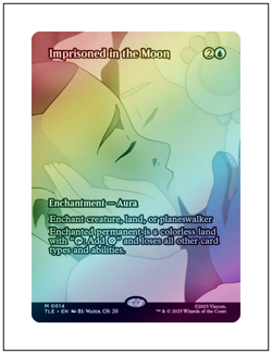 1x Imprisoned in the Moon, Borderless Art Foil, Avatar, Magic MTG NM - Image 1