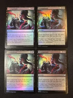 x4 Playset - FOIL EXSANGUINATE X4 Foundations FDN Magic MTG - NM/M - Image 1