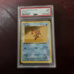 1999 Pokemon Game First 1st Edition Staryu Non Holo #65 PSA9 - Image 1