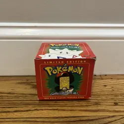 Pokemon Togepi Burger King 23k Gold Plated Trading Card Red 1999 Nintendo - Image 2
