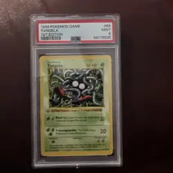 1999 Pokemon Game First 1st Edition Tangela Non Holo #66 PSA9 - Image 1