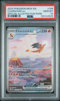 2023 POKEMON MEW EN-151 SPECIAL ILLUSTRATION RARE #199 CHARIZARD EX PSA 10 - Image 1