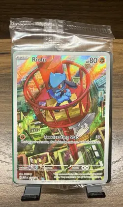 Pokemon Mega Evolutions Riolu Black Star Promo Illustration Rare #10 Sealed NM - Image 1