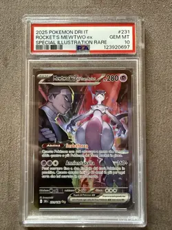 Pokemon Mewtwo EX del Team Rocket PSA 10, 231 Rivali Predestinati ITA - Image 1